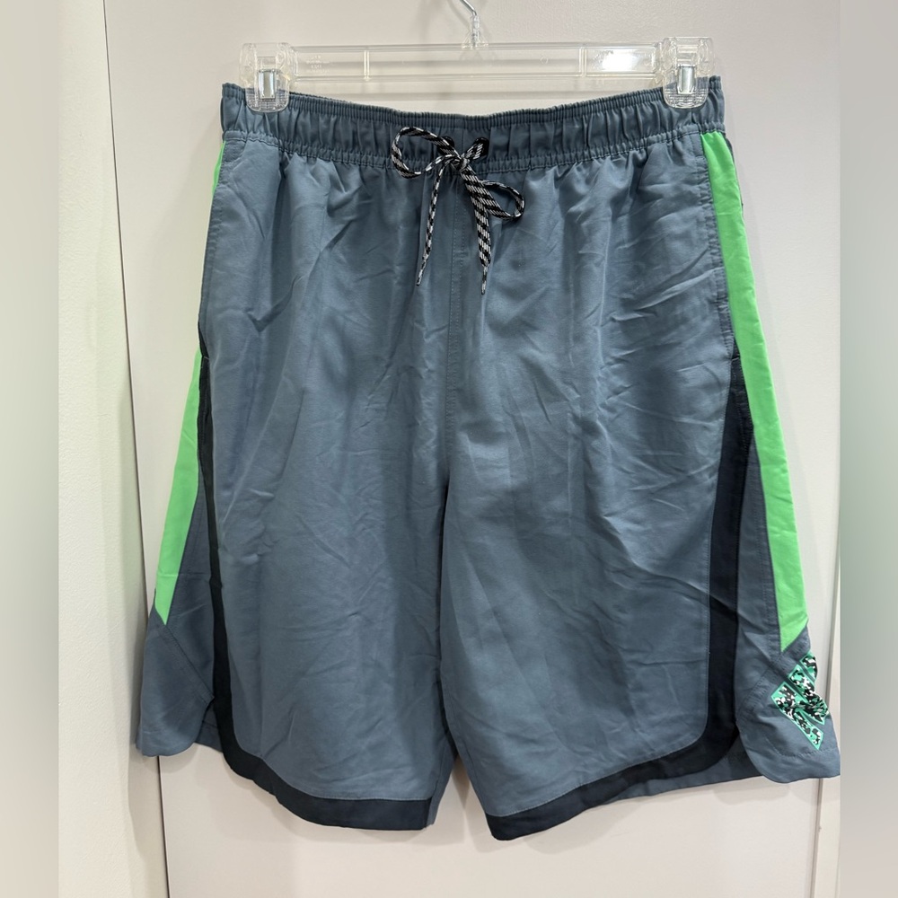 NIKE Gray, Black & Green Swim Shorts  Ready For the Winter Getaway!